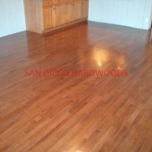 Recoat aluminum oxide floor with polyurethane. licensed flooring contractor 