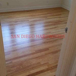 Del Mar wood floor refinishing contractor. Licensed professionals. Yellow Birch